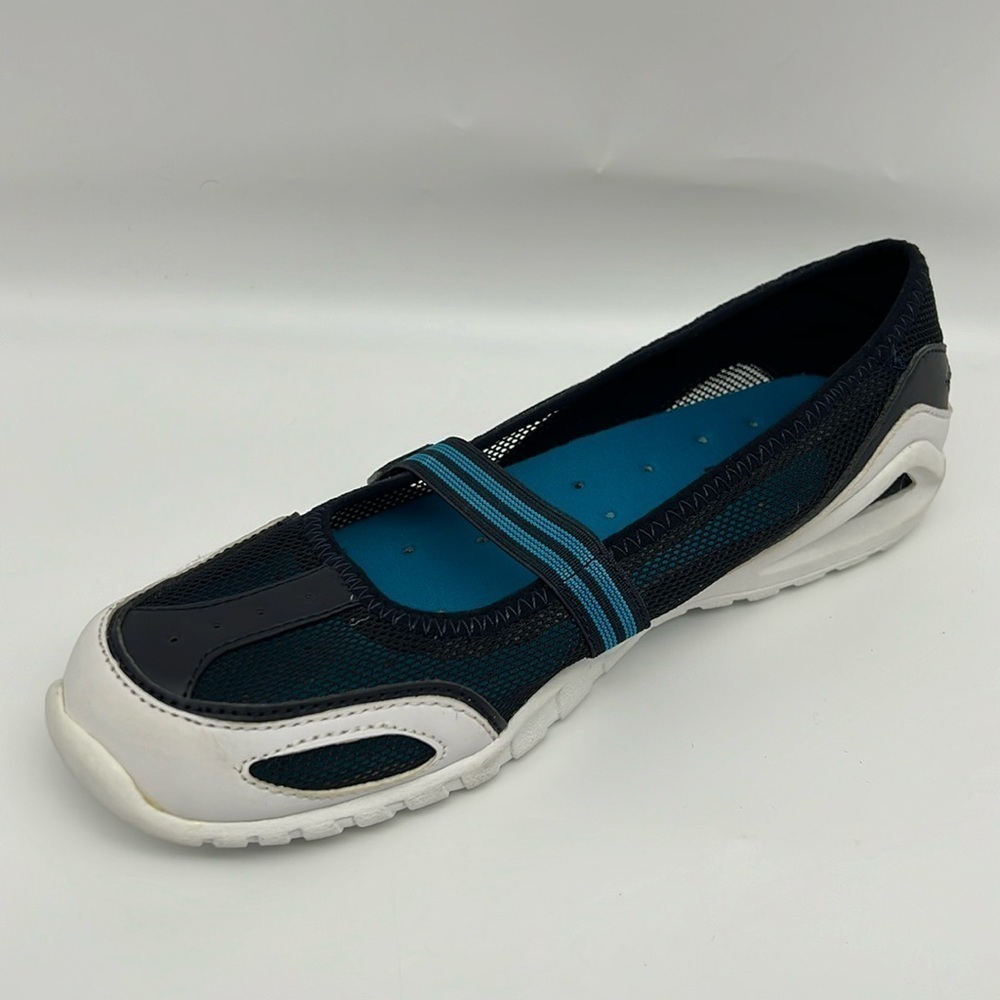 Lands End Slip On Mesh Water Shoes Dark Navy Mary Jane Boating Sneaker size 8